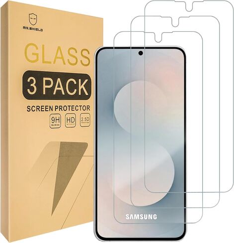 Mr.Shield Screen Protector compatible with Samsung Galaxy S25 FE [Tempered Glass] [3-PACK] [Japan Glass with 9H Hardness] in Saudi Arabia