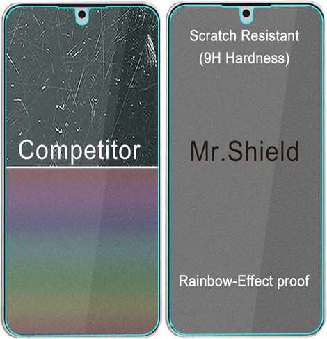Mr.Shield Screen Protector compatible with Samsung Galaxy S25 FE [Tempered Glass] [3-PACK] [Japan Glass with 9H Hardness] in Saudi Arabia