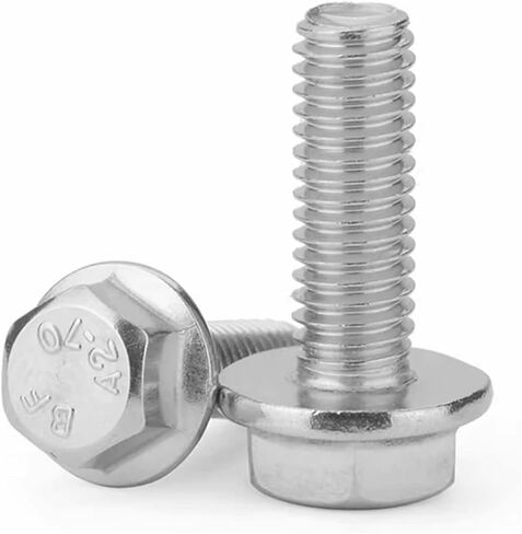 10 قطع من Junter M8-1.25 x 20 مم A2 من الفولاذ المقاوم للصدأ بغطاء سداسي ذو شفة براغي رأس سداسية ذات حواف مسطحة من الأسفل، 304 براغي رأس سداسية من الفولاذ المقاوم للصدأ 18-8 ذات حواف، خيط كامل، خيط خشن متري 5787 in Saudi Arabia