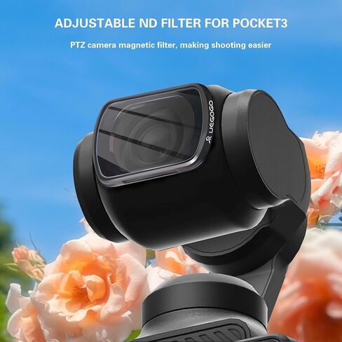 UEGOGO Magnetic ND Filter Set Compatible with DJI Osmo Pocket 3 Creator Combo Accessories, 4 Pack ND8/PL+ND16/PL+ND32/P+ND64/PL Protection Polarizer Neutral Density Filters in Saudi Arabia
