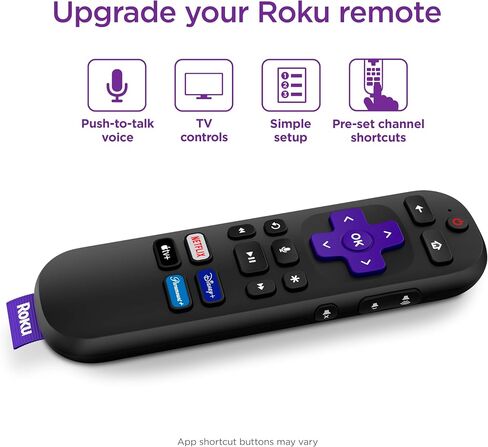 Roku Voice Remote (الرسمي) لمشغلات Roku و Roku Audio و Roku TV (متجددة) in Saudi Arabia