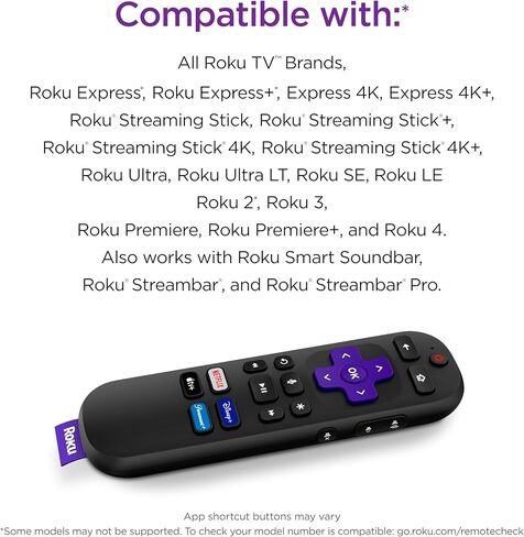 Roku Voice Remote (الرسمي) لمشغلات Roku و Roku Audio و Roku TV (متجددة) in Saudi Arabia