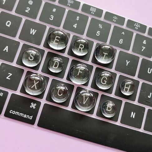 Glass Keyboard Cover for Long Nails, Clear Raised Keyboard Stickers, Reusable Non-Slip Typing Aid for Laptop, Desktop, Switch in Saudi Arabia