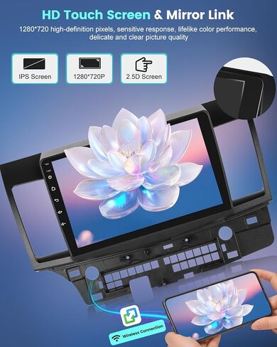 4 + 64g Android Car Radio for Mitsubishi Lancer 2008-2017 (لنظام Rockford) - 10.1 بوصة استريو شاشة تعمل باللمس مع Carplay & Android Auto و 32EQ DSP و WiFi و GPS + AHD View View Camera in Kuwait
