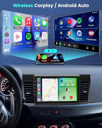 4 + 64g Android Car Radio for Mitsubishi Lancer 2008-2017 (لنظام Rockford) - 10.1 بوصة استريو شاشة تعمل باللمس مع Carplay & Android Auto و 32EQ DSP و WiFi و GPS + AHD View View Camera in Kuwait