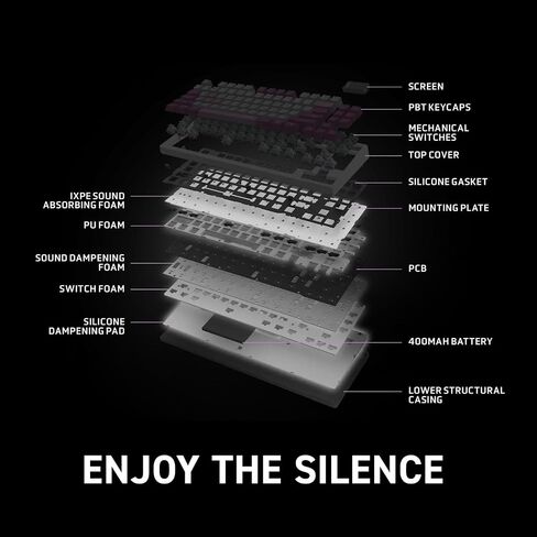 MSI Forge GK600 TKL W Violet US - مفاتيح خطية ميكانيكية - مفاتيح PBT المصبوبة ، قاعدة مضادة للانزلاق ، RGB LED ، USB 2.0 ، Bluetooth ، 2.4 GHz - Tenkeyless in Kuwait