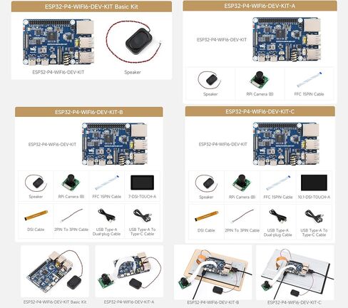 يدعم لوحة DEV ESP32-P4-P4-WIFI6-DEV-KIT ، استنادًا إلى ESP32-P4 و ESP32-C6 ، Wi-Fi 6 و Bluetooth 5 / Ble 5 ، واجهات البشر الغنية ، ودعم التفاعل عن خطاب الذكاء الاصطناعي ، مع مكبر الصوت in Saudi Arabia