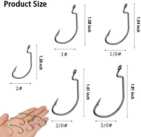 50 Pack Fishing Hooks Set for Freshwater and Saltwater Fishing in Saudi Arabia