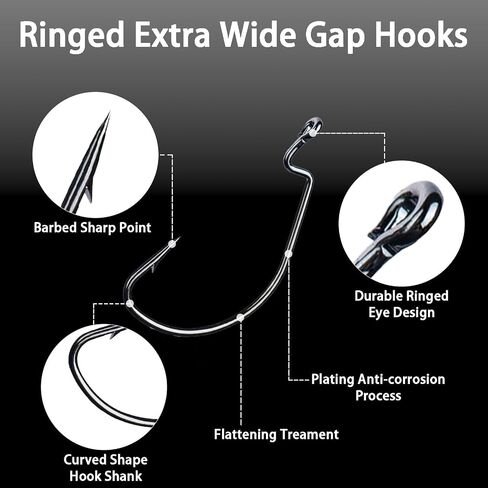 50 Pack Fishing Hooks Set for Freshwater and Saltwater Fishing in Saudi Arabia