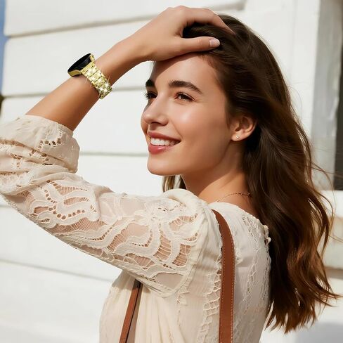 DaQin Bling Metal Bands Compatible with Samsung Watch Bands for Women 7 6 5 4 Active 2 FE 40mm 44mm/Galaxy Watch 5 Pro/6 4 Classic Band, 20mm Sparkling Luxury Strap for Galaxy Watch 7 Band Women in Kuwait