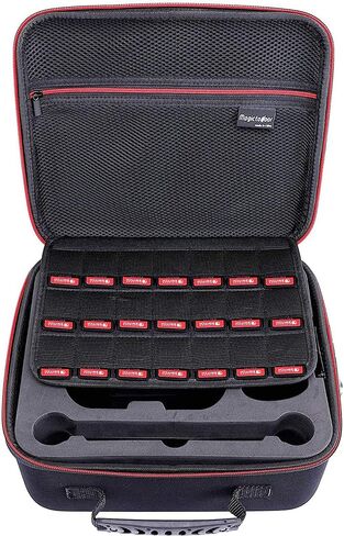 Switch Case Storage Bag for Nintendo Switch/Switch OLED with 21 Game Cards Slot, Portable Carrying Travel Bag Hard Protective Messenger Pouch for Console Pro Controller & Accessories (Black) in Saudi Arabia