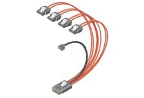 MOLEX/WALDOM ، 79536-3025 ، MINI MULTI LANE IPASS - 36 دوائر إلى (4) × 1 SATA - 28 AWG - طولها 1.0 متر - Ipass -to -Backplane - Pinout 3 - أسود. (7 عنصر/ق) in Kuwait