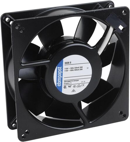 EBM PAPST 138mm 115VAC AXIAL FAN ، 3.6W ، 2500 دورة في الدقيقة ، 3E+1DB ، 138x138x13.8mm ، النحاس ، 3 دبوس ، الهواء القسري ، سطح المكتب in Saudi Arabia