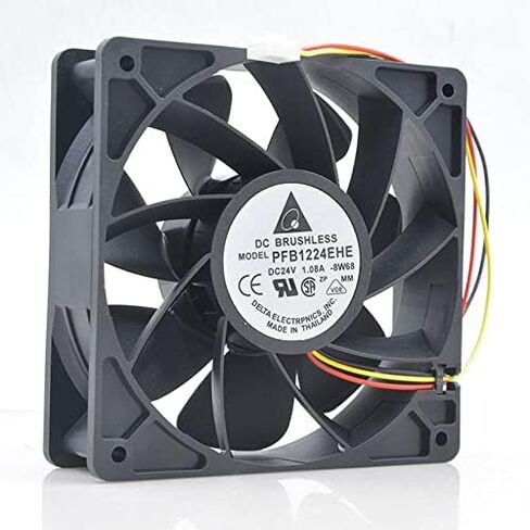 Delta PFB1224EHE 12038 3-WARE DC24V 1.08A مروحة تبريد خادم محمل الكرة in Saudi Arabia