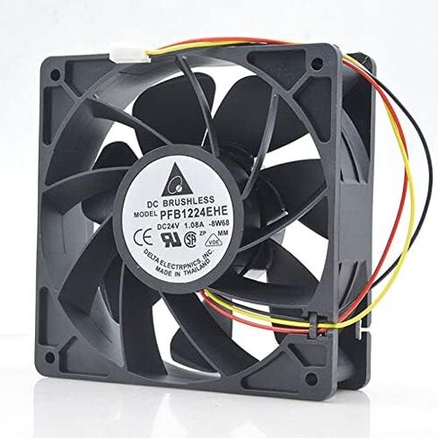 Delta PFB1224EHE 12038 3-WARE DC24V 1.08A مروحة تبريد خادم محمل الكرة in Saudi Arabia