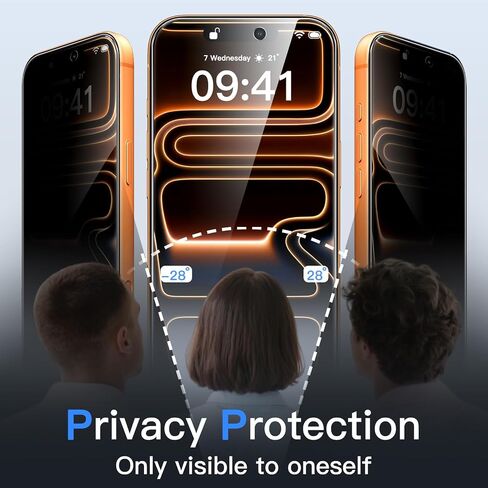 JETech Privacy Screen Protector for iPhone 17 Pro Max 6.9-Inch with Camera Lens Protector, Anti-Spy Tempered Glass Film, Easy Installation Tool, 2-Pack Each in Saudi Arabia
