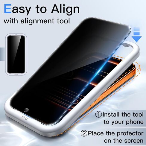 JETech Privacy Screen Protector for iPhone 17 Pro Max 6.9-Inch with Camera Lens Protector, Anti-Spy Tempered Glass Film, Easy Installation Tool, 2-Pack Each in Saudi Arabia