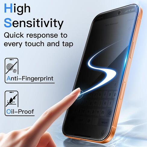 JETech Privacy Screen Protector for iPhone 17 Pro Max 6.9-Inch with Camera Lens Protector, Anti-Spy Tempered Glass Film, Easy Installation Tool, 2-Pack Each in Saudi Arabia