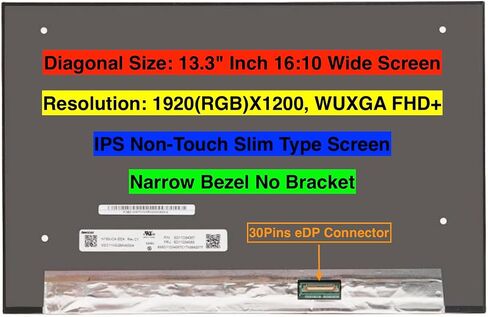 EMAJOR TECH استبدال الشاشة الجديدة لـ Lenovo ThinkPad X13 Gen 2 Type 20WK 20WL 1920X1200 FHD+ LCD LED غير الملمس مع مجموعة من الشريط والأدوات (لنموذج غير ملمس فقط) in Saudi Arabia
