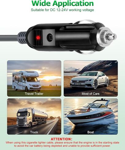 Starlink Mini Cable 3 in 1 Car Charger for Starlink Mini DC Power Cable Cigarette Lighter with Digital Display Durable Type C 100W/USB A 18W Socket 12V-24V DC Power Cord for Car Adapter 18AWG 16.4FT in Saudi Arabia