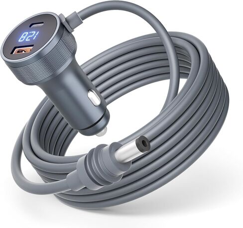 Starlink Mini Cable 3 in 1 Car Charger for Starlink Mini DC Power Cable Cigarette Lighter with Digital Display Durable Type C 100W/USB A 18W Socket 12V-24V DC Power Cord for Car Adapter 18AWG 16.4FT in Saudi Arabia