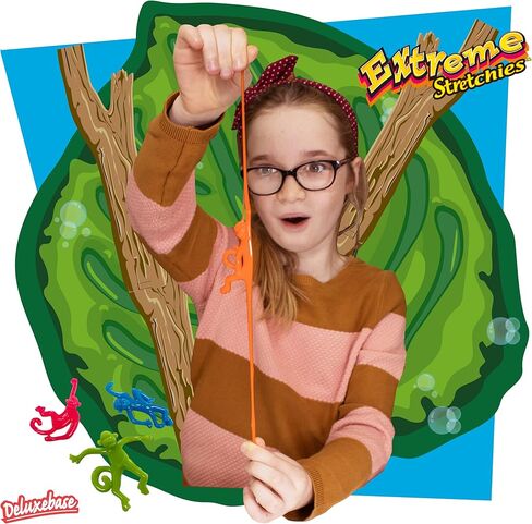 Extreme Stretchies - Frog from Deluxebase. Pack of 6 Small Reptile Animal Stretchy Toys. Perfect for Kids, Great Party Favors and Pinata Stuffers in Saudi Arabia