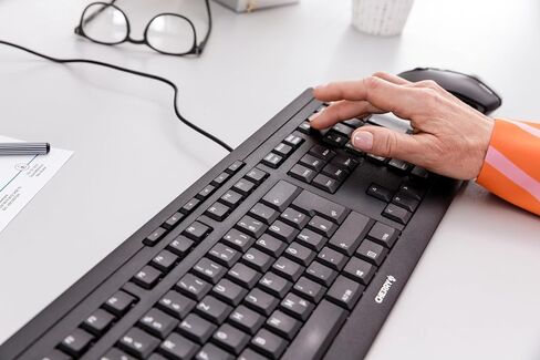 لوحة مفاتيح Cherry Stream - لوحة مفاتيح USB السلكية - آلية مقص SX - موافقة GS - Qwerty - White (متجدد) in Kuwait