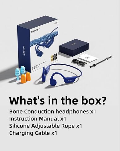 Swimming Headphones,IPX8 Waterproof Bone Conduction Headphones,32GB Memory Open Ear Headphones with Mic,Wireless Bluetooth Earphones Underwater Sport Earbuds for Workout Running Cycling Gift in Saudi Arabia