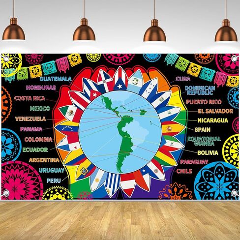 Tatuo International Flag Backdrop International Welcome Banner World Flags Background Around the World Banner Decoration for Country Sports Events Party Favors Club Photo Booth Props, 71 x 43 Inch in Saudi Arabia