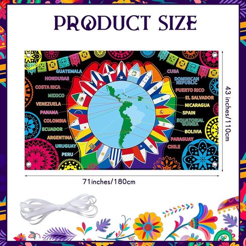 Tatuo International Flag Backdrop International Welcome Banner World Flags Background Around the World Banner Decoration for Country Sports Events Party Favors Club Photo Booth Props, 71 x 43 Inch in Saudi Arabia