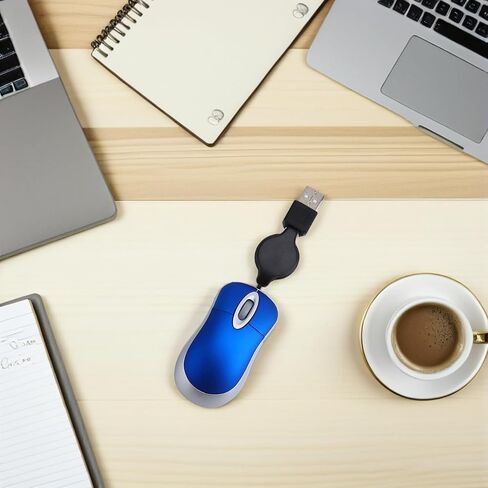 3pcs Mini Retractable USB Mouse Ultra Compact Lapact Mouse Mouse Wiredmouse للكمبيوتر المحمول كمبيوتر المكتب المنزلي في الهواء الطلق - Plug & amp ؛ العب سلك ، صامت in Saudi Arabia