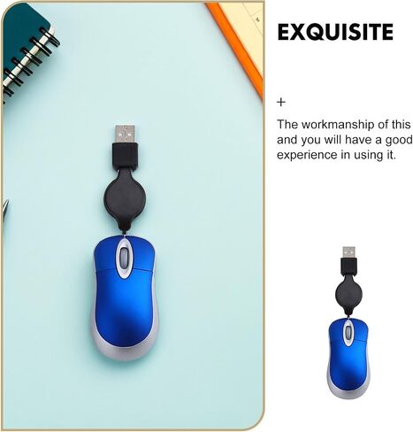 3pcs Mini Retractable USB Mouse Ultra Compact Lapact Mouse Mouse Wiredmouse للكمبيوتر المحمول كمبيوتر المكتب المنزلي في الهواء الطلق - Plug & amp ؛ العب سلك ، صامت in Saudi Arabia