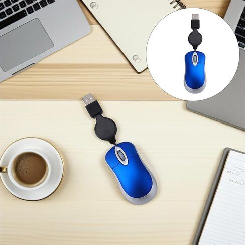 3pcs Mini Retractable USB Mouse Ultra Compact Lapact Mouse Mouse Wiredmouse للكمبيوتر المحمول كمبيوتر المكتب المنزلي في الهواء الطلق - Plug & amp ؛ العب سلك ، صامت in Saudi Arabia