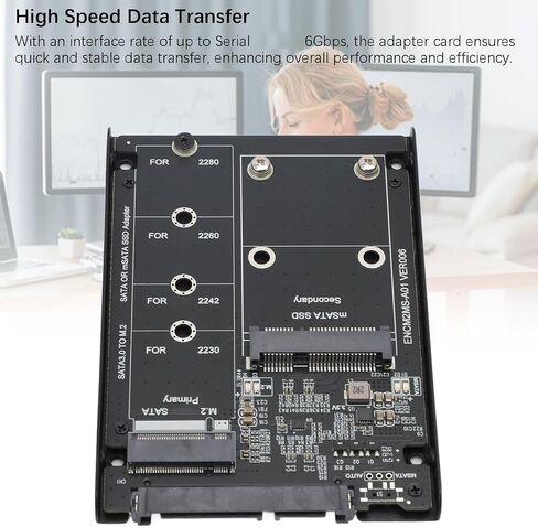 Zopsc M.2 NGFF MSATA SSD to 3.0 Adapter Enclosure, Dual Interface Converter Card with Aluminum Frame Bracket, for 7 8 10 11 OS X in Saudi Arabia