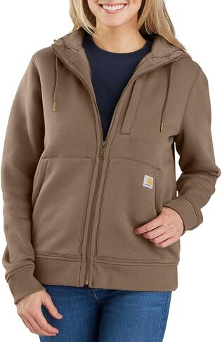 Carhartt Women's Relaxed Fit Midweight Sherpa-Lined Full-Zip Sweatshirt in Saudi Arabia