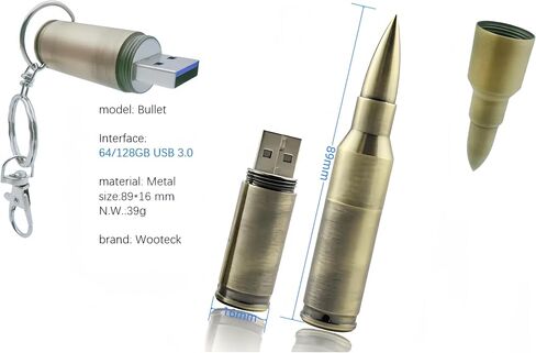 128 جيجا بايت ميتال برصيل ساطعات USB 3.0 فلاش محرك أقراص فلاش عصا مع سلسلة المفاتيح ، البرونز in Saudi Arabia