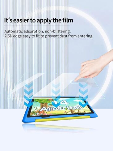 حامي الشاشة لـ Higrace KT1016 Kids Table 10 Inch Android 14 Tablet Octa-Core ، مضاد للخلع 9H صلبة Touch ANTERCITION 2.5D حواف مدورة خالية من التثبيت سهلة التثبيت ، 2 عبوة. in Saudi Arabia