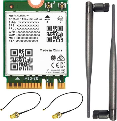 Wi-Fi 6E Wireless AX210 NIC, Gigabit Tri-Band 2.4G/5G/6GHz Wi-Fi 6E, 802.11AX Standard, Bluetooth 5.3, Support Linux, Windows 10/11, etc. in Saudi Arabia