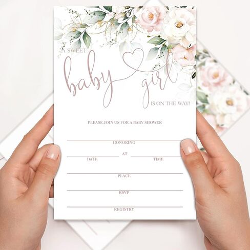 Geuro Baby Shower Invitations for boy, Jungle Animals Fill In Invites Cards wih Envelopes, Wooden, Set of 25. in Kuwait