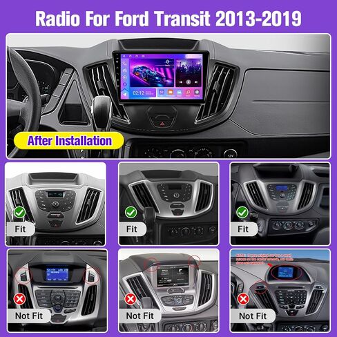 ستيريو سيارة Android لـ Ford Transit 2013-2019 مع شاشة اللمسات اللاسلكية و Android Auto ، 2G+32G 9inch Touch للعبور ، مع Bluetooth FM EQ WiFi Mirl Link SWC in Saudi Arabia
