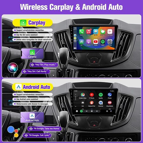 ستيريو سيارة Android لـ Ford Transit 2013-2019 مع شاشة اللمسات اللاسلكية و Android Auto ، 2G+32G 9inch Touch للعبور ، مع Bluetooth FM EQ WiFi Mirl Link SWC in Saudi Arabia