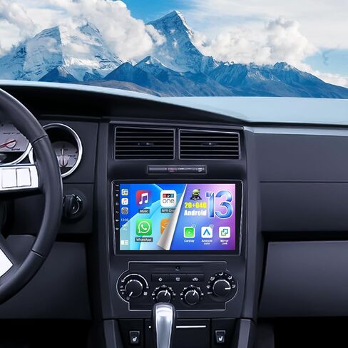 Camecho 2+64G Android 13 Stereo Car Stereo for Dodge Charger/Magnum (LHD) 2005-2007 ، Radio Carplay Radio Android Auto Car Radio ، 9 "شاشة تعمل باللمس GPS Bluetooth WiFi RDS SWC Link Link in Saudi Arabia