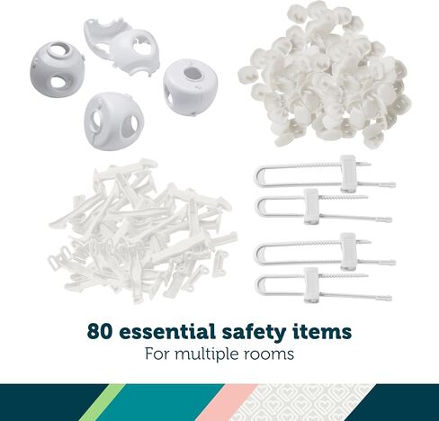 Safety 1st Home Safeguarding and Childproofing Set (80 Pcs), White in Saudi Arabia