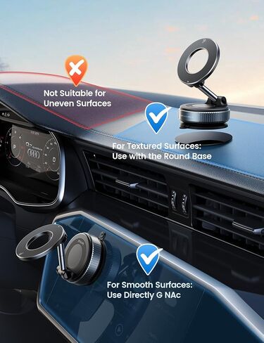 حامل هاتف Lamicall Car Mount - [70 رطلاً أقوى شفطًا] لجبل Magsafe Car ، 360 ° Cuptive Cup Cup Phone Mounting Matterboard Mathield حامل الهاتف المغناطيسي Fit iPhone 17 16 Pro Max in Saudi Arabia