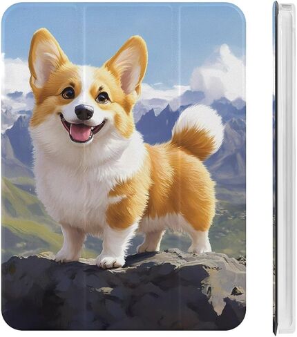 Corgi Dog and Mountain Case with Pen Slim Lightweight Trifold Stand متوافق مع iPad Mini 4/5/6 Mini4/5 （7.9in） in Kuwait