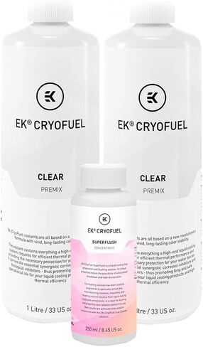 EKWB EK-Cryofuel Clear Premix Soolant (2L) + Superflush Concense Combo in Saudi Arabia