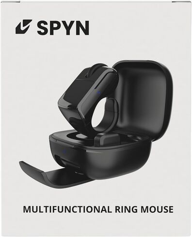 Spyn Multifunctional Ring Mouse Pro ، ماوس حلقة الإصبع مع TouchtrackPad ، Bluetooth/اللاسلكي التمرير اللاسلكي لتسجيل iPhone/Android/PC/محمول/أقراص/SmartTVs ، RemoteControl لتسجيل الكاميرا/الفيديو in Kuwait