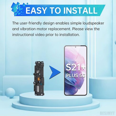 بالنسبة إلى Samsung Galaxy S21+ Plus 5G ، استبدال محرك الاهتزاز بصوت عالٍ مع قوس صوتي صوتي نغمة صوتية استبدال مجموعة مكبرات الصوت Ringer S21Plus5G SM-G996U in Kuwait
