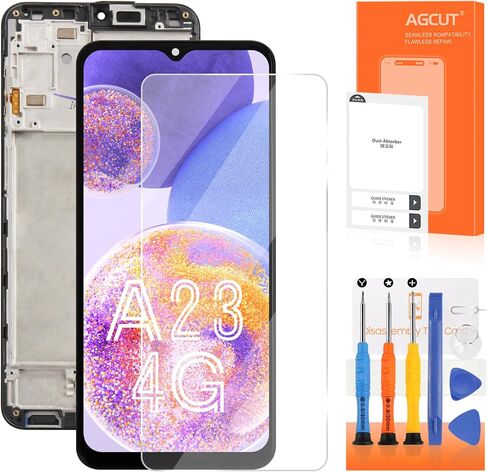 لاستبدال شاشة Samsung Galaxy A23 4G LCD لـ Samsung A23 4G LCD Display SM-A235F SM-A235M LCD Digitizer Screen Touch Assembly مجموعات أسود مع إطار (ليس 5G) in Kuwait