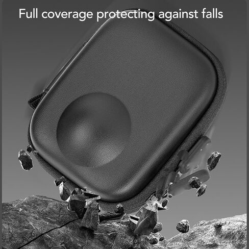 Gugxiom Osmo 360 Case Carrying Case for Osmo 360, Dual Zipper Portable Travel Bag with Invisible Selfie Stick Tripod, PU Hard Shell for Osmo 360 Accessories in Saudi Arabia